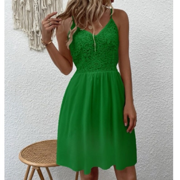 Boho lace shirred back cami dress - Picture 14 of 16